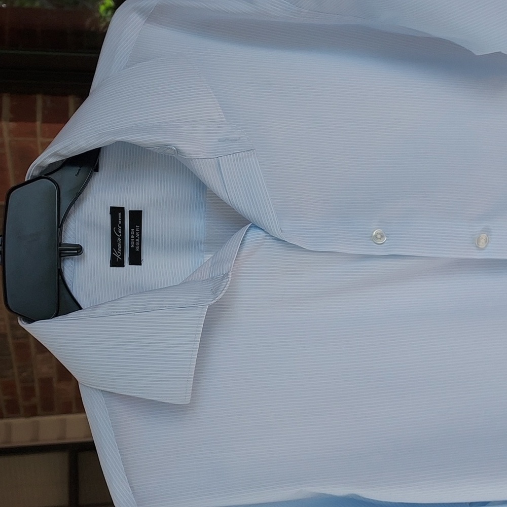 Kenneth Cole New York dress shirt, 100% Cotton, Size 17 34/35 Regular fit